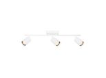 Lampada Da Soffitto A Striscia Bianca Tre Faretti Mobili Per Soggiorno Sala Da Pranzo 3Xgu10 10W Tris Italux