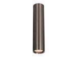 Spot Da Soffitto Moderno Tubo Rotondo Marrone 24 Cm Per Soggiorno Cucina 1Xgu10 10W Lopus Italux