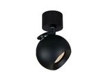 Faretto Da Soffitto Rotondo Mobile Nero Ø10Cm Per Soggiorno Cucina 1Xgu10 10W Lafin Italux