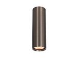 Spot Da Soffitto Moderno Tubo Rotondo Marrone 17 Cm Per Soggiorno Cucina 1Xgu10 10W Lopus Italux