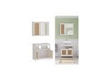 Vicco BadmöBel-Set Rosario, Weiß, Moderne Serie, Badezimmer, Dekorative Front, Spiegelschrank, Waschtischunterschrank
