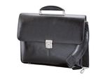 Aktentasche ALASSIO Faenza, Herren, Gr. B/H/T: 37cm x 4cm x 25cm, schwarz, Leder, Taschen, mit Laptopfach