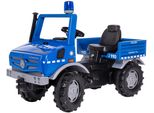 Tretfahrzeug ROLLY TOYS rollyUnimog Polizei, blau, Tretfahrzeuge, KinderB:118cm H:81cm T:54cm, inkl. rollyFlashlight, B:118cm H:81cm T:54cm