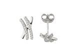 Paar Ohrstecker Jobo, Silber (Silber 925), Ohrringe, Damen, Silber 925 (Sterlingsilber), 925 Silber Mit 34 Zirkonia