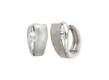 Paar Creolen Jobo, Silber (Silber 925), Ohrringe, Damen, Silber 925 (Sterlingsilber), 925 Silber Mit Zirkonia