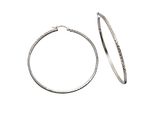 Paar Creolen Celesta "925 Silber Rhodiniert 6,0Cm", Weiß, Ohrringe, Damen, One-Size, Silber 925 (Sterlingsilber)