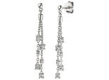Paar OhrhäNger Jobo, Silber (Silber 925), Ohrringe, Damen, Silber 925 (Sterlingsilber), 925 Silber Mit 12 Zirkonia