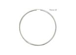 Paar Creolen Jobo, Silber (Silber 925), Ohrringe, Damen, 70Mm, Silber 925 (Sterlingsilber), Rund 925 Silber
