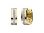 Paar Creolen Jobo, Silber (Silber 925), Ohrringe, Damen, Silber 925 (Sterlingsilber), 925 Silber Bicolor Vergoldet