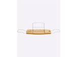 Badaccessoire-Set HEINE HOME, beige (natur), Holz, Edelstahl, Badaccessoires-Sets