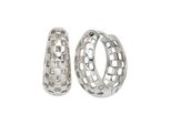 Paar Creolen Jobo, Silber (Silber 925), Ohrringe, Damen, 19,1Mm, Silber 925 (Sterlingsilber), 925 Silber