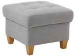Hocker Home Affaire "Earl", Grau, B:58Cm H:46Cm T:58Cm, Struktur Fein (100% Polyester);Luxus-Microfaser (100% Polyester);Luxus-Microfaser In Lederoptik (100% Polyester), Hocker, Hocker