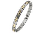 Armband Jobo, Silber (Edelstahlfarben), ArmbäNder, Damen, 21Cm, Edelstahl, Armband, Edelstahl Bicolor 21 Cm