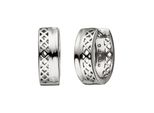 Paar Creolen Jobo, Silber (Silber 925), Ohrringe, Damen, 15,6Mm, Silber 925 (Sterlingsilber), 925 Silber Bicolor Vergoldet Mit Zirkonia