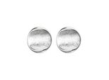 Paar Ohrstecker Jobo, Silber (Silber 925), Ohrringe, Damen, Silber 925 (Sterlingsilber), 925 Silber Eismatt