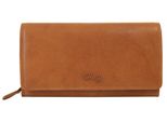 Geldbörse CLUTY, braun (cognac), Leder, unifarben, casual, Kleinlederwaren, echt Leder