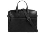 Aktentasche X-ZONE, Damen, Gr. B/H/T: 37cm x 27cm x 8cm onesize, schwarz, Leder, unifarben, Taschen, echt Leder