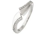 Silberring Jobo Gr. 54, Silber (Silber 925), Fingerringe, Damen, 54, Silber 925 (Sterlingsilber), Silberring, 925 Silber Mit 24 Zirkonia