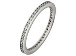 Fingerring Jobo Gr. 52, Silber (Silber 925), Fingerringe, Damen, 52, Silber 925 (Sterlingsilber), Fingerring, 925 Silber Mit Zirkonia Rundum