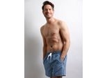 Badeshorts FEEL GOOD, Herren, Gr. 8, Normalgrößen, blau (topas), Polyester, Badehosen Badeshorts Strandshorts