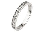 Fingerring Jobo Gr. 54, Silber (Silber 925), Fingerringe, Damen, 54, Silber 925 (Sterlingsilber), Fingerring, 925 Silber Mit 11 Zirkonia