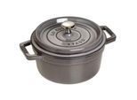 Staub - Cocotte Con Coperchio - Diametro 20 Cm - 2,2 L - Rotonda - Nero Opaco, Grigio Grafite