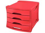 Cassettiera Esselte Vivida A4, Plastica, 4 Cassetti, Rosso