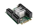 Inline® 66910 Scheda M.2 Pcie 2.0 Sata, 4X Sata 6Gb/S, Raid 0,1,10,JBOD