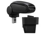 [Bracciolo Centrale, Perfetto Per Opel Astra H Negli Anni 2004 - 2010 - Bracciolo Con Vano Portaoggetti - Rivestito - Pelle Artificiale Nera Con Cuciture Bianche