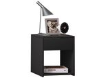 Comodino Sledo Nero A. 40 X L. 35 X P. 35 Cm