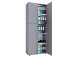 Armadio Ufficio Lona Grigio L. 70 X A. 184 X P. 40 Cm