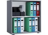 Scaffale E Libreria Dell'ufficio Lona Grigio L. 70 X A. 74 X P. 37 Cm