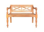 Vidaxl Panca Batavia 98 Cm In Legno Massiccio Di Mogano Marrone Chiaro
