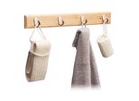 Relaxdays 4 X Gancio In Bambù Con 4 Ganci