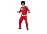 Costume Anni '80 Da Uomo Tuta Di Carnevale Rosso E Bianco - L