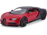 Bburago 18-11044 - Modellino Auto - Bugatti Chiron Sport (Nero-Rosso, Scala 1:18)