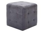 Syfax™ Pouf 2 Pz Grigio 30X30X30 Cm In Pelle Finta Scamosciata
