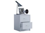Comodino Boxal Bianco A. 40 X L. 35 X P. 35 Cm