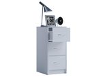 Comodino Boxal Bianco A. 65 X L. 33 X P. 35 Cm