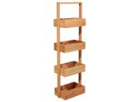 5Five Simply Smart Badregal Mit 4 Ebenen, Kosmetikregal, Bambus, Braun, 88 Cm, 216716020