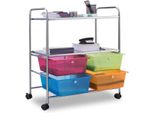 Costway Contenitore Per Rotoli Carrello Da Bagno Cassettiera Carrello Da Cucina Carrello Per La Casa Carrello Portaoggetti Mobile Carrello Da Medicazione Carrello Laterale Con Rotelle Carrello Da Bagno 62 X 37 X74Cm