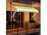 Led - Tenda Da Sole Con Manovella Larga 250Cm Tenda Da Sole Per Balcone Tenda Da Sole Per Terrazza Balcone - 250X150Cm - Crema