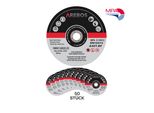 Dischi Da Taglio Arebos 180 Mm 50 Pezzi Per Acciaio Inox Metallo EN12413