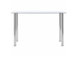 Vidaxl Tavolo Da Pranzo Trasparente 120 X 60 X 75 Cm In Vetro Temperato