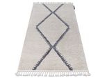 Tappeto Berber Meknes B5910 Crema / Grigio Frange Berbero Marocchino Shaggy Beige 160X220 Cm