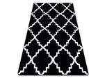 Tappeto Sketch - F343 Nero/Crema Marocco Trifoglio Trellis Nero 200X290 Cm
