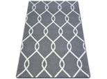 Tappeto Sketch - F934 Grigio/Crema Trellis Grigio 240X330 Cm