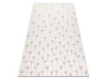 Tappeto Di Spago Sizal Flat 48779/526 Kwiatuszki Crema Rosa Beige 200X290 Cm