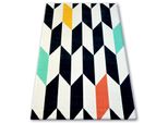 Tappeto Scandi 18239/063 - Rombi Bianca 120X170 Cm
