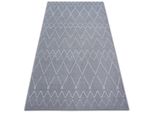 Tappeto Sense Micro 81249 Zigzag Etno Argento/Bianco Grigio 120X170 Cm